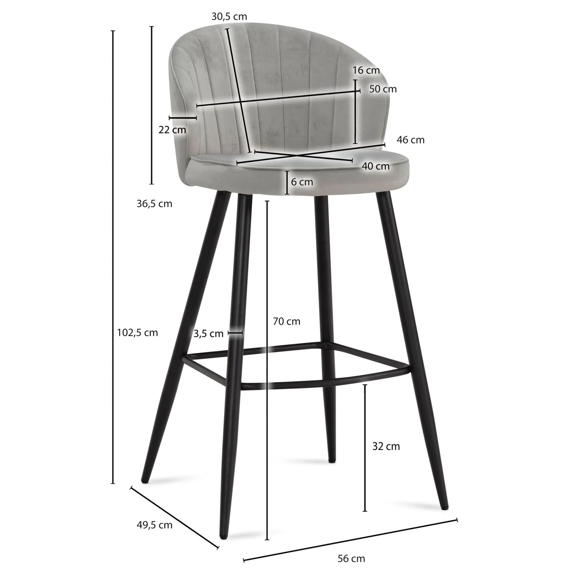 Barhocker 2er-Set WOHNLING