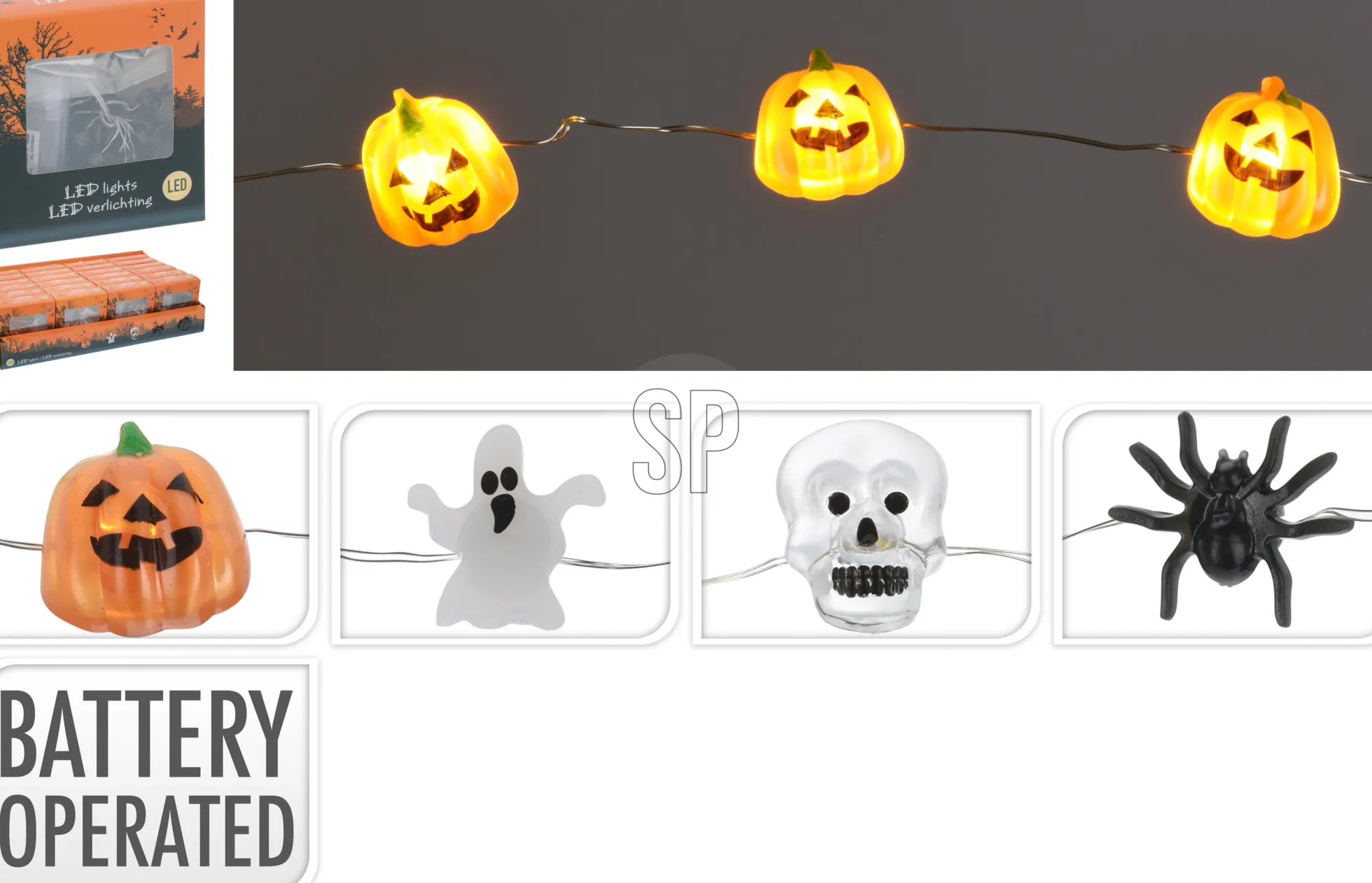 Draht mit 20 LED Halloween HALLOWEEN