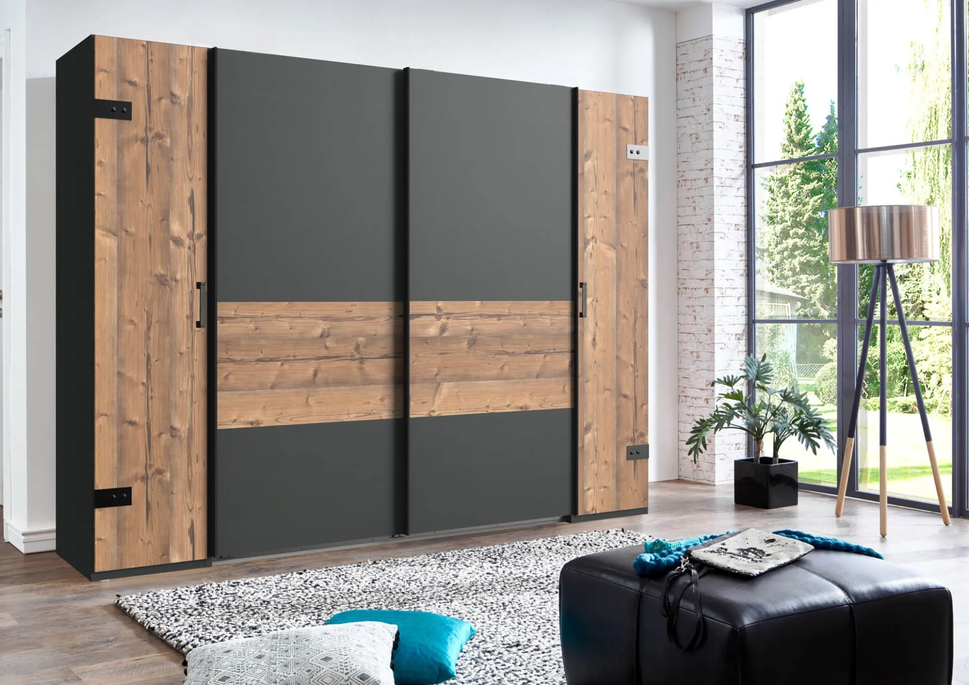 Dreh-/Schwebetürenschrank STOCKHOLM