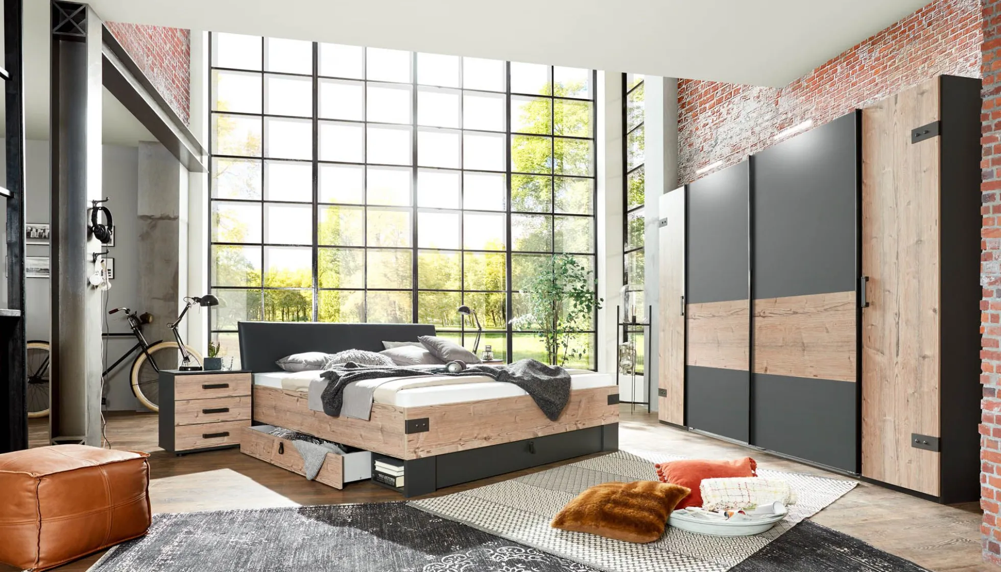 Dreh-/Schwebetürenschrank STOCKHOLM
