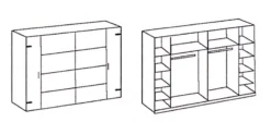 Dreh-/Schwebetürenschrank STOCKHOLM