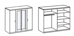 Drehtürenschrank ANGIE