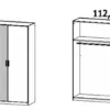 Drehtürenschrank BORNEO