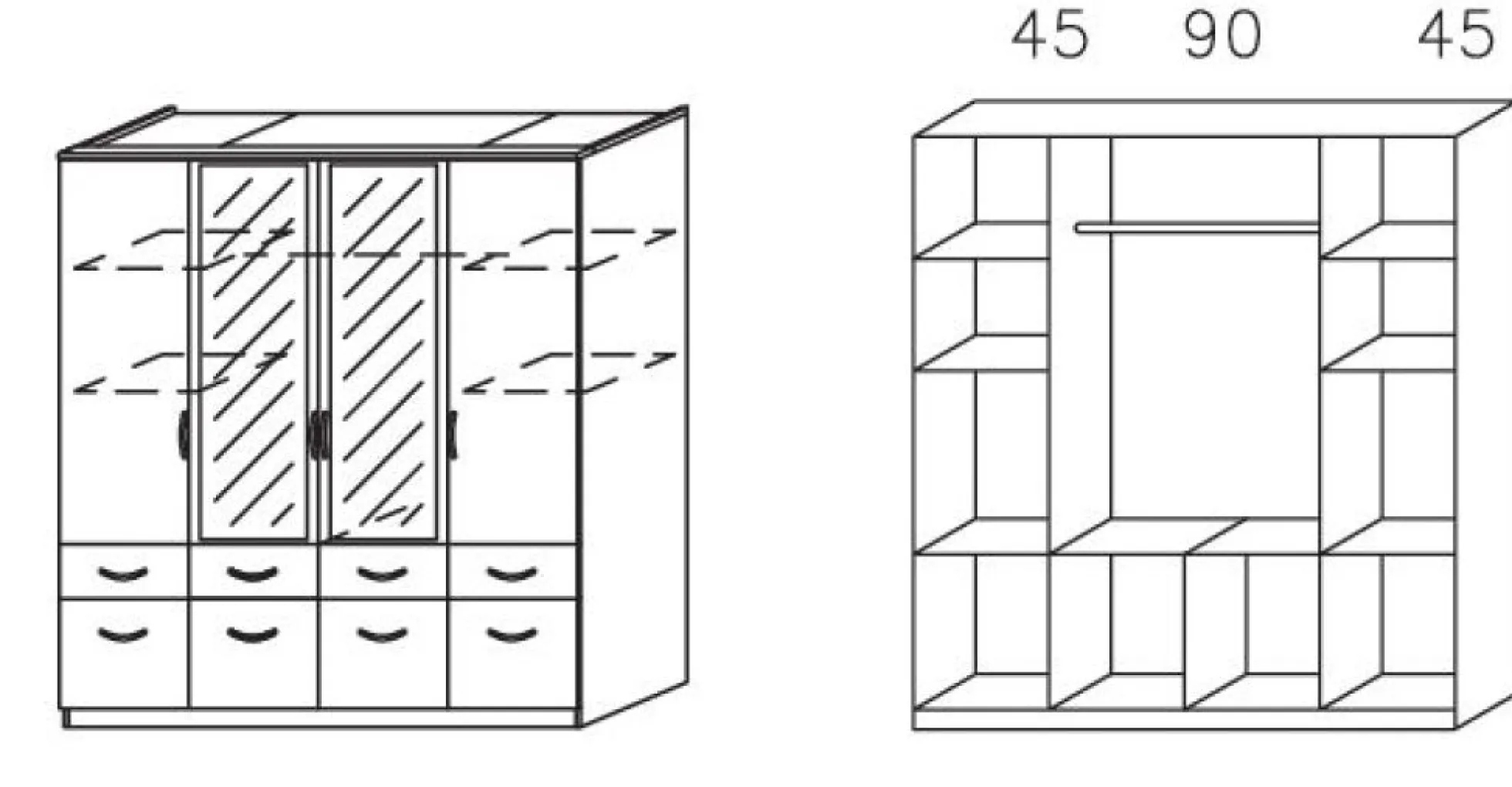 Drehtürenschrank BREMEN