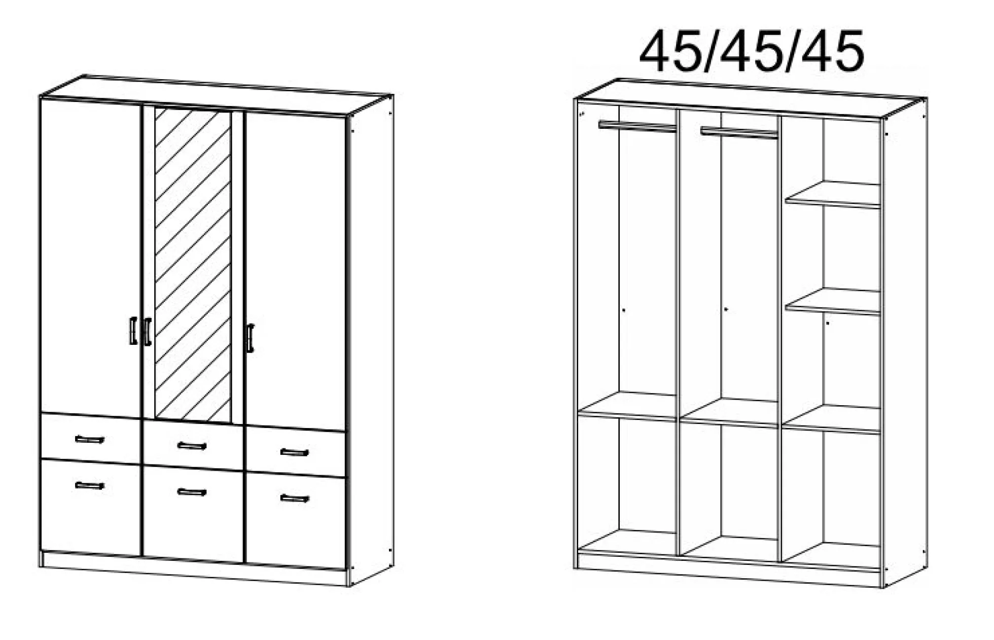 Drehtürenschrank BREMEN