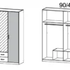 Drehtürenschrank GANDRA