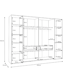 Dreh- und Schwebetürenschrank NARAGO