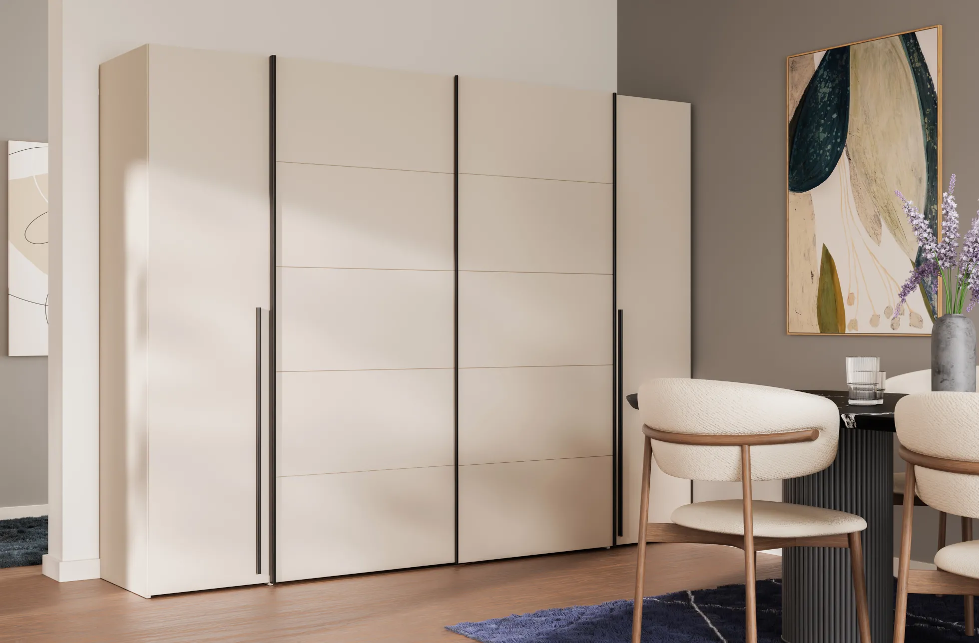 Dreh- und Schwebetürenschrank NARAGO