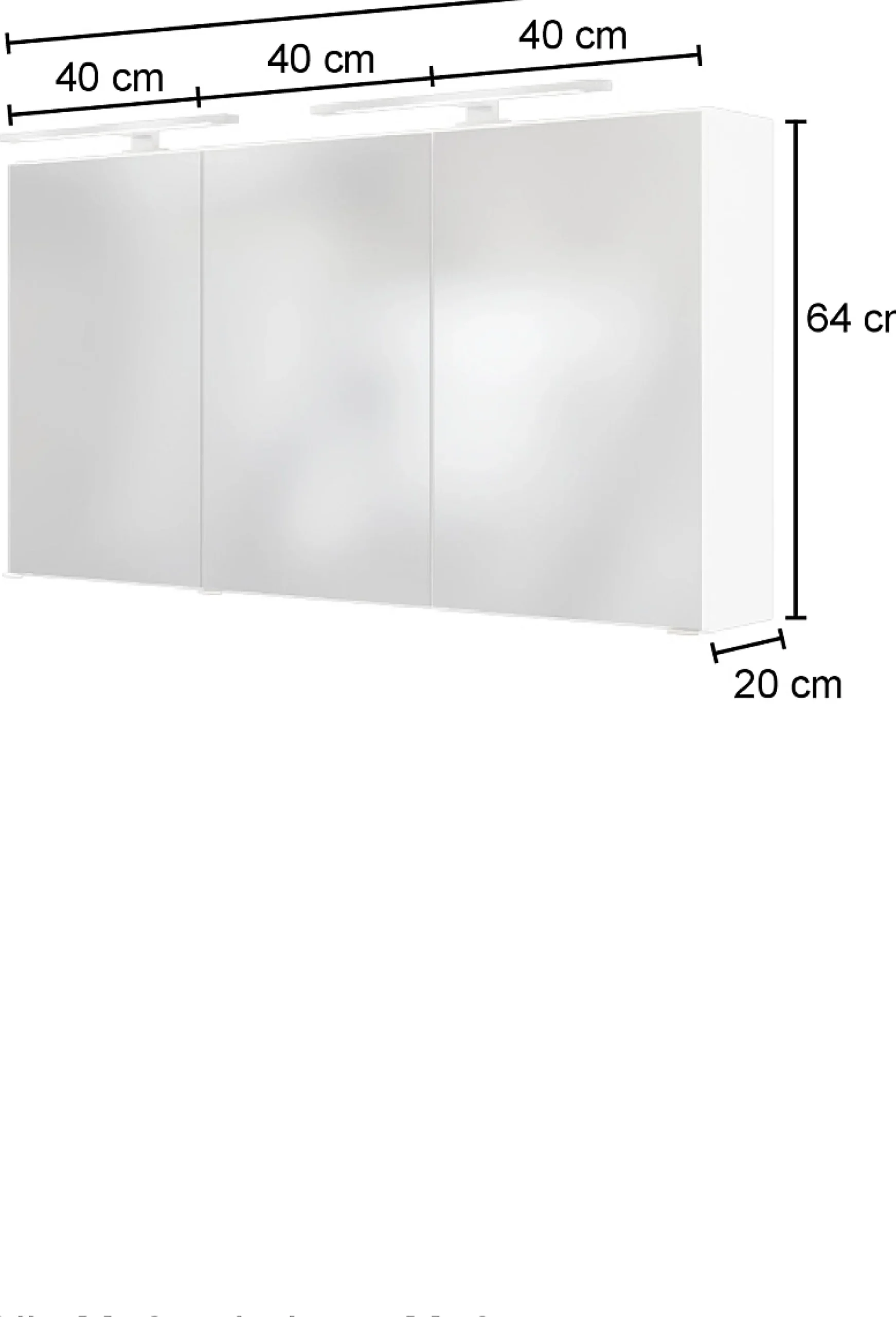 3D-Spiegelschrank 120 AREZZO
