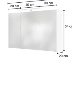 3D-Spiegelschrank 100 AREZZO