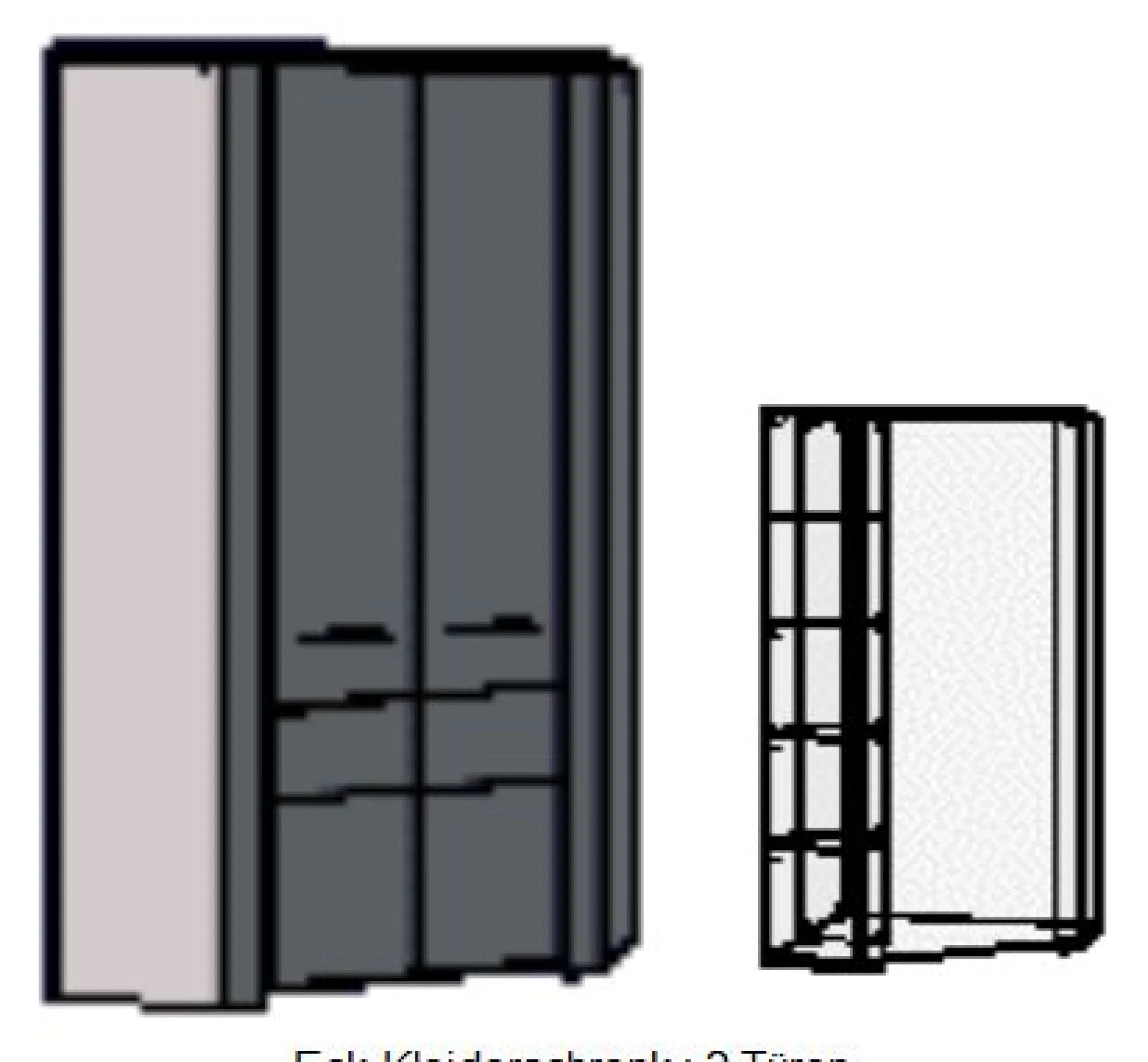 Eck-Kleiderschrank YOOP