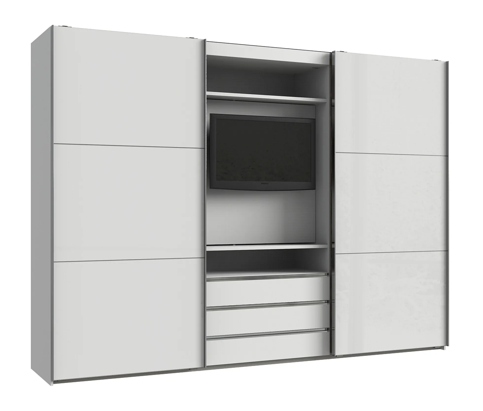 Funktions-TV-Schwebetürenschrank MAGIC GLAS
