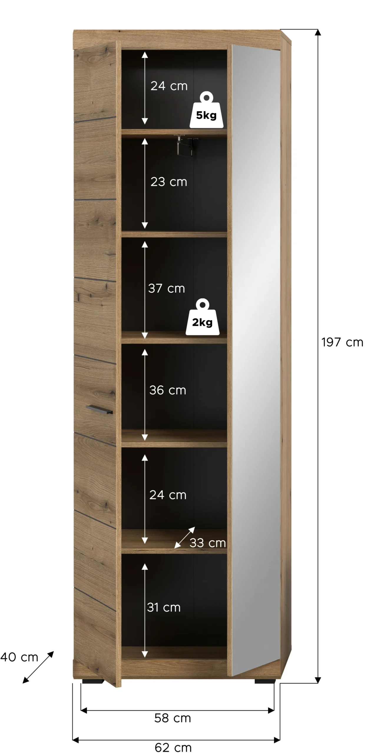 Garderobenschrank SEWULA