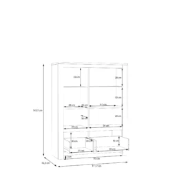 Highboardvitrine KALLASTE