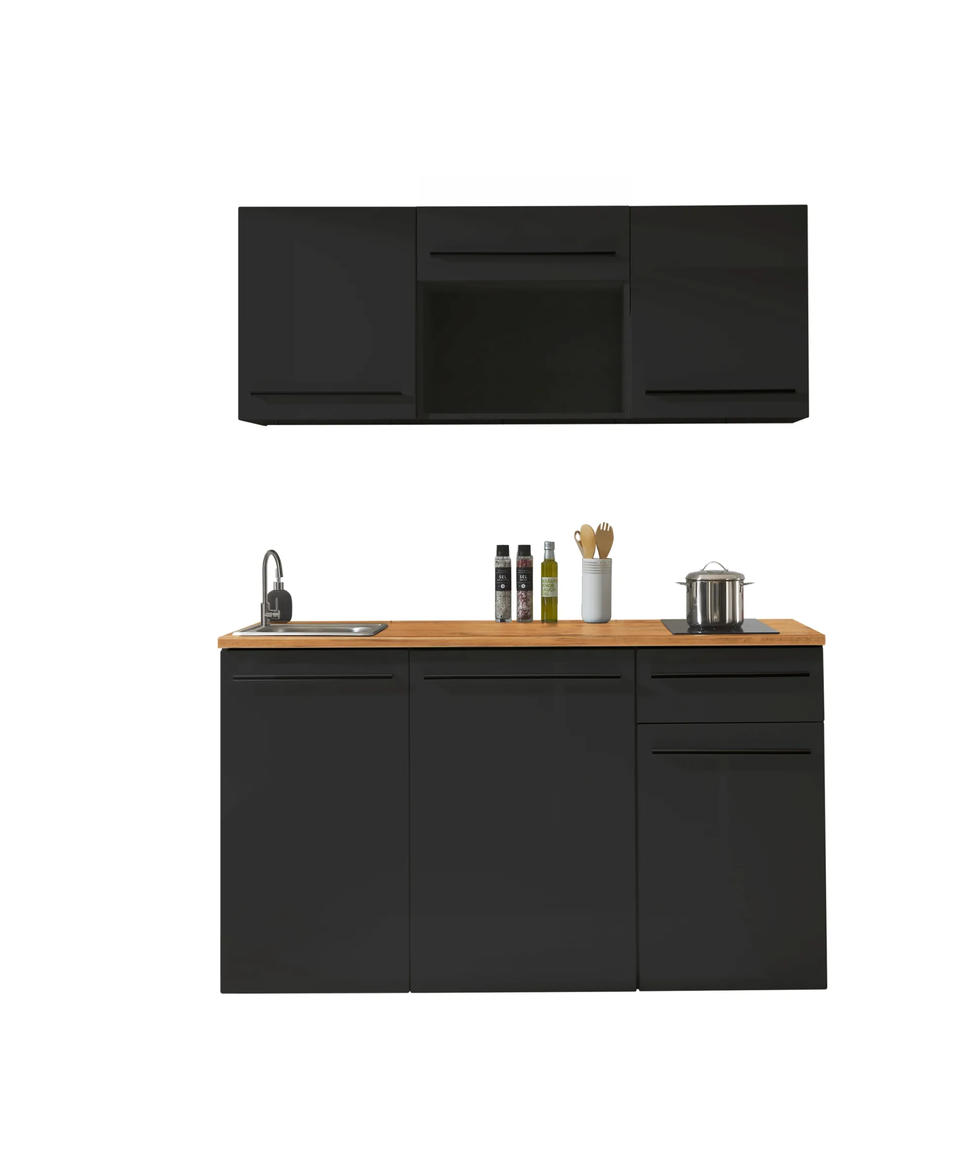 Küchenblock JAZZ SINGLE Z 160 BLACK