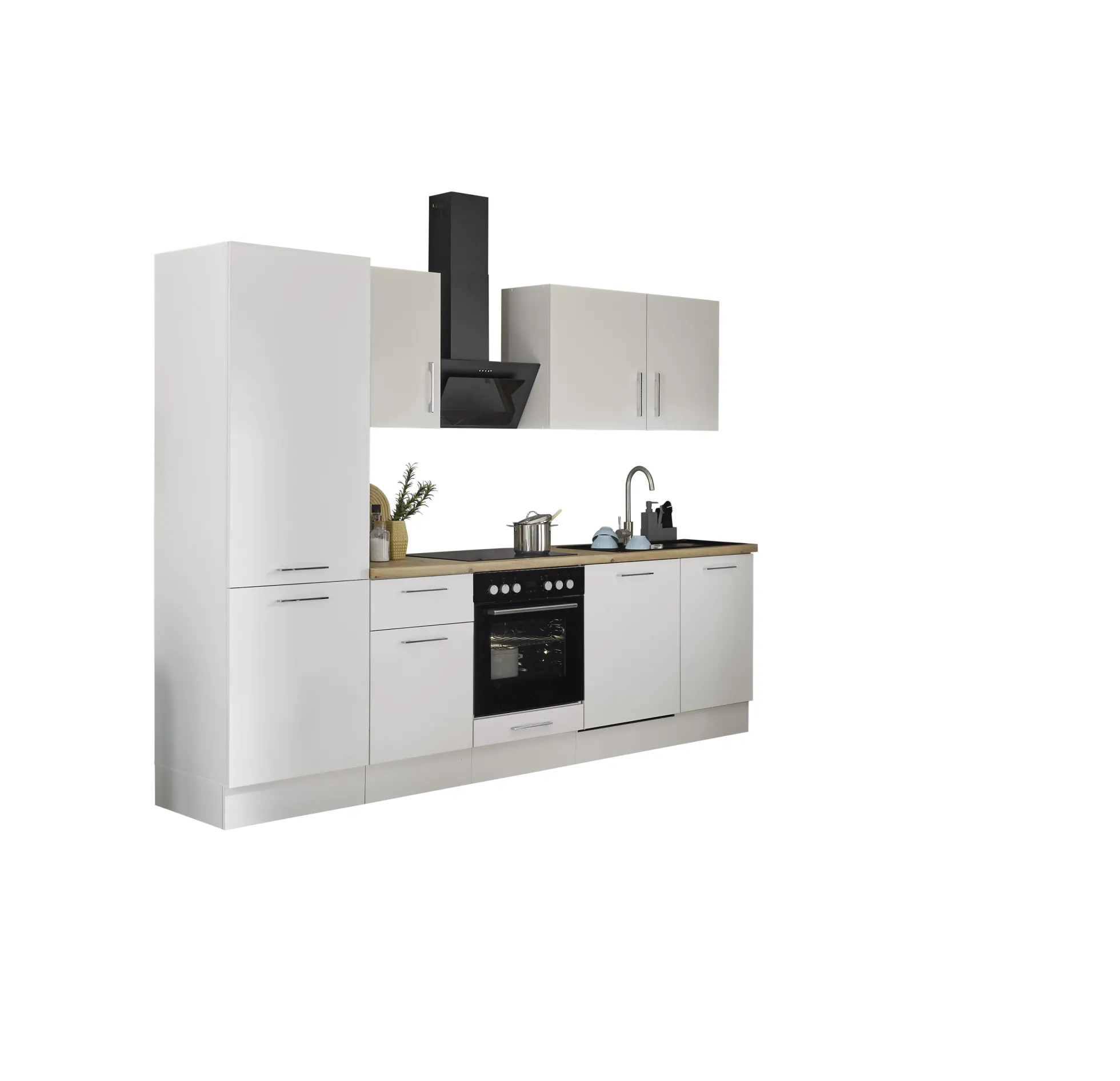 Küchenblock mit E-Geräten CORNWALL (Zeile-Geschirrspüler-Kühlschrank) II