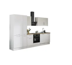 Küchenblock mit E-Geräten CORNWALL (Zeile-Geschirrspüler-Kühlschrank-Apotheker) II