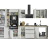 Küchenblock mit E-Geräten CORNWALL (Zeile-Backofen-Kühlschrank-Mikrowelle-Apotheker) II
