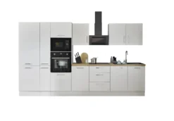 Küchenblock mit E-Geräten CORNWALL (Zeile-Backofen-Kühlschrank-Mikrowelle-Apotheker) II