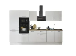 Küchenblock mit E-Geräten CORNWALL (Zeile-Backofen-Kühlschrank-Mikrowelle) II