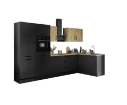 Küchenblock mit E-Geräten CORNWALL (Ecke-Backofen-Kühlschrank) VIII