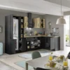 Küchenblock mit E-Geräten CORNWALL (Ecke-Kühlschrank-Apotheker) IV