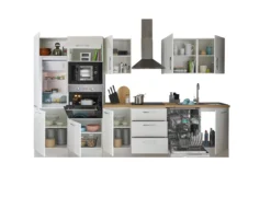 Küchenblock mit E-Geräten CORNWALL (Zeile-Backofen-Geschirrspüler-Kühlschrank-Mikrowelle) I