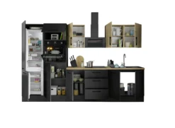 Küchenblock mit E-Geräten CORNWALL (Zeile-Backofen-Kühlschrank) XII