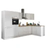 Küchenblock mit E-Geräten CORNWALL (Ecke-Backofen-Kühlschrank) III