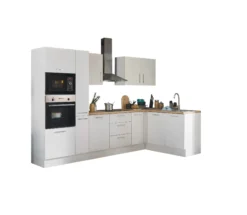 Küchenblock mit E-Geräten CORNWALL (Ecke-Backofen-Mikrowelle-Apotheker) I