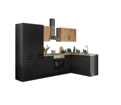 Küchenblock mit E-Geräten CORNWALL (Ecke-Kühlschrank-Apotheker) III