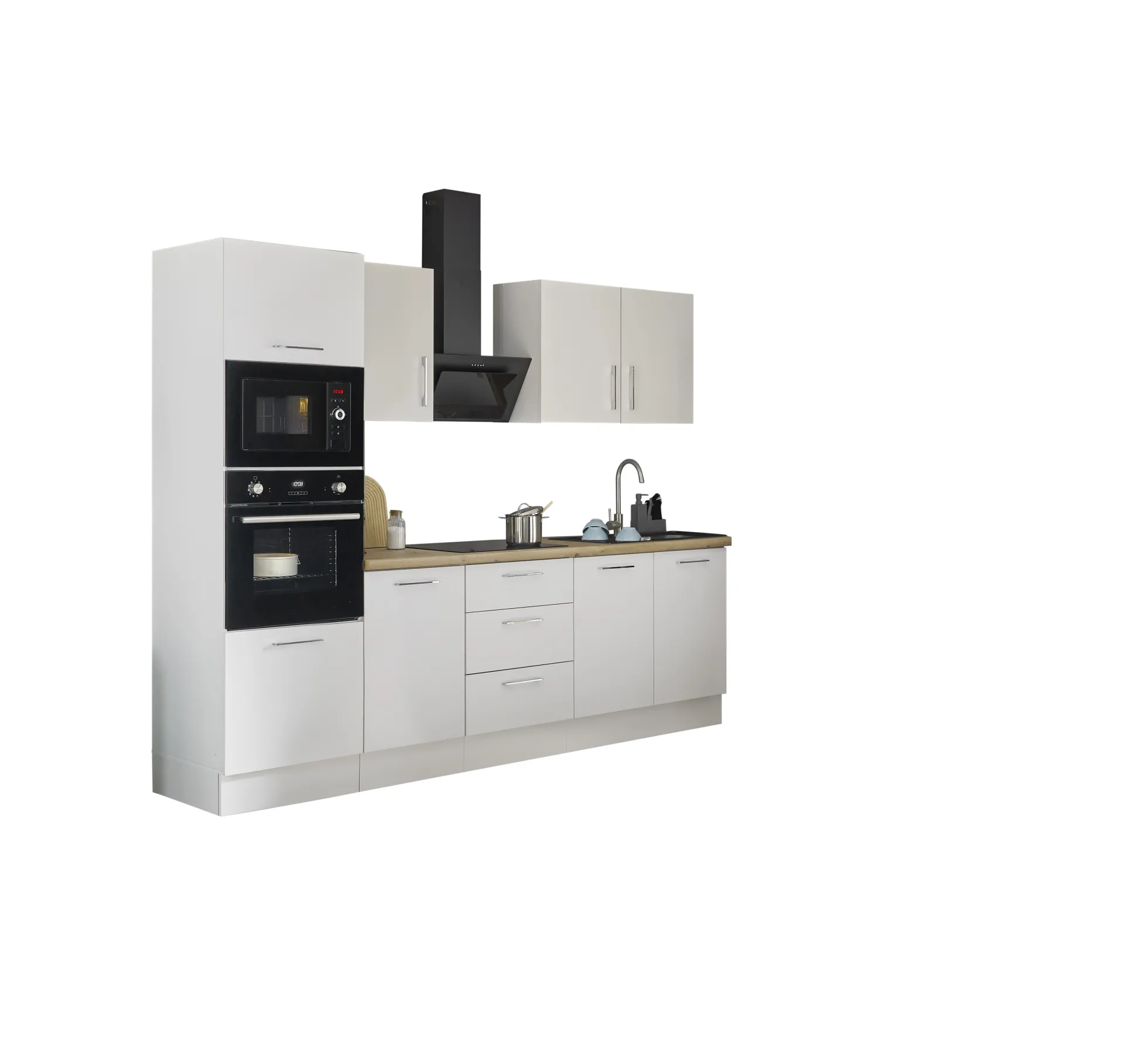 Küchenblock mit E-Geräten CORNWALL (Zeile-Backofen-Mikrowelle) II