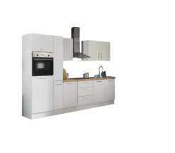 Küchenblock mit E-Geräten CORNWALL (Zeile-Backofen-Kühlschrank-Apotheker) I