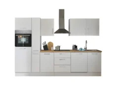 Küchenblock mit E-Geräten CORNWALL (Zeile-Backofen-Geschirrspüler-Kühlschrank-Apotheker) I