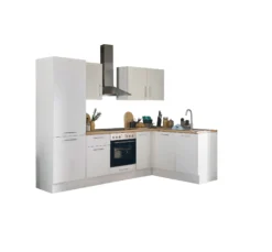 Küchenblock mit E-Geräten CORNWALL (Ecke-Kühlschrank) I