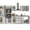Küchenblock mit E-Geräten CORNWALL (Zeile-Backofen-Kühlschrank-Mikrowelle-Apotheker) I