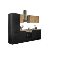 Küchenblock mit E-Geräten CORNWALL (Zeile-Geschirrspüler-Kühlschrank) III