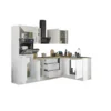 Küchenblock mit E-Geräten CORNWALL (Ecke-Backofen-Kühlschrank) II