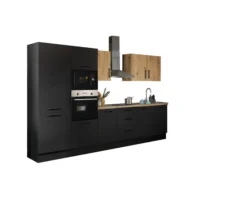Küchenblock mit E-Geräten CORNWALL (Zeile-Backofen-Kühlschrank-Mikrowelle) III