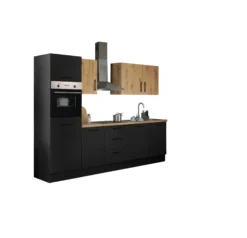 Küchenblock mit E-Geräten CORNWALL (Zeile-Backofen-Kühlschrank) IX