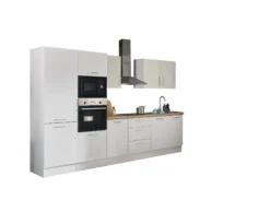 Küchenblock mit E-Geräten CORNWALL (Zeile-Backofen-Kühlschrank-Mikrowelle) I