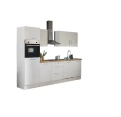 Küchenblock mit E-Geräten CORNWALL (Zeile-Backofen-Kühlschrank) III