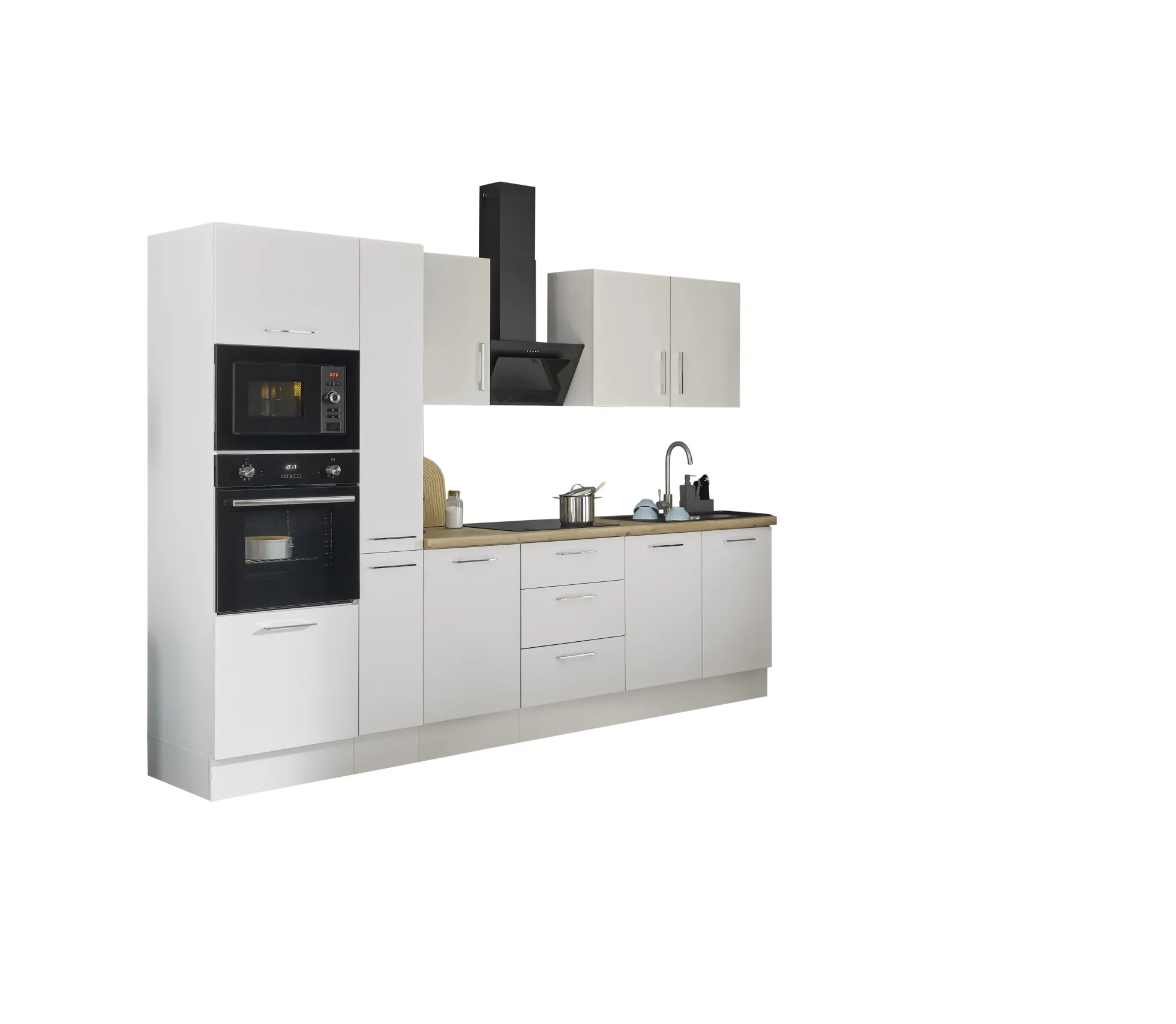 Küchenblock mit E-Geräten CORNWALL (Zeile-Backofen-Mikrowelle-Apotheker) II