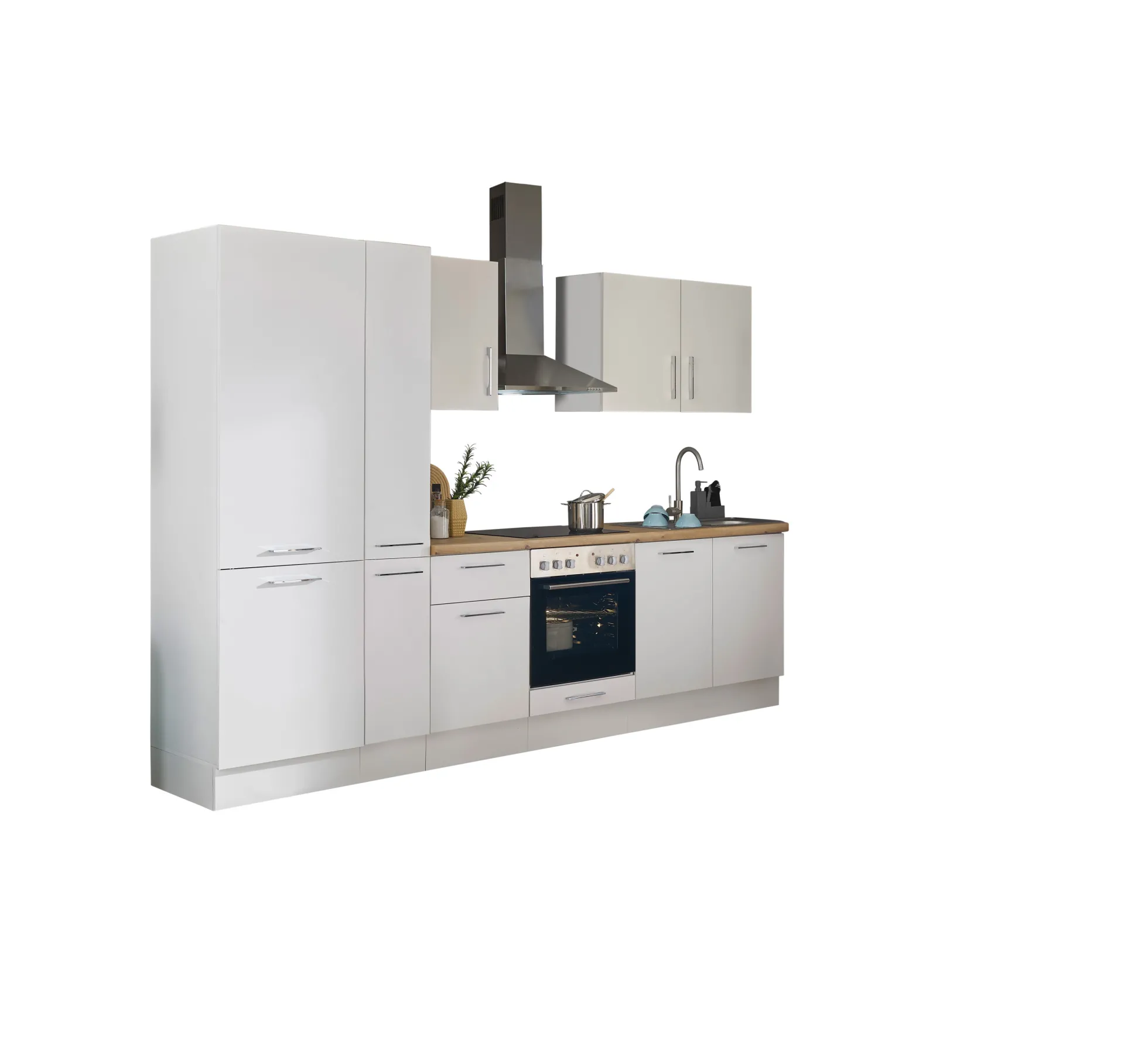 Küchenblock mit E-Geräten CORNWALL (Zeile-Kühlschrank-Apotheker) I