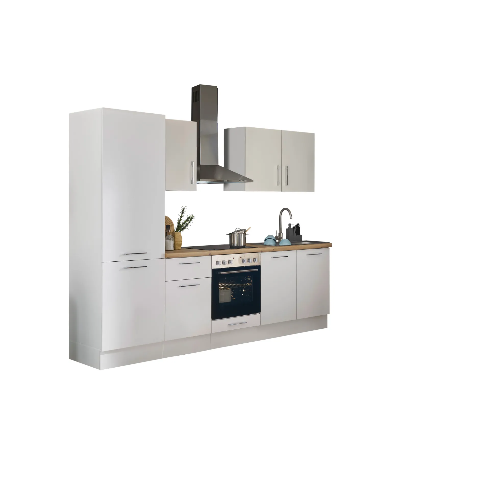 Küchenblock mit E-Geräten CORNWALL (Zeile-Kühlschrank) I