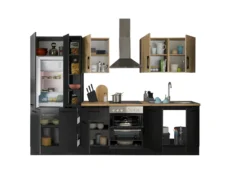 Küchenblock mit E-Geräten CORNWALL (Zeile-Kühlschrank) V