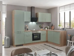 Küchenblock mit E-Geräten HASTINGS (Ecke-Kühlschrank) II