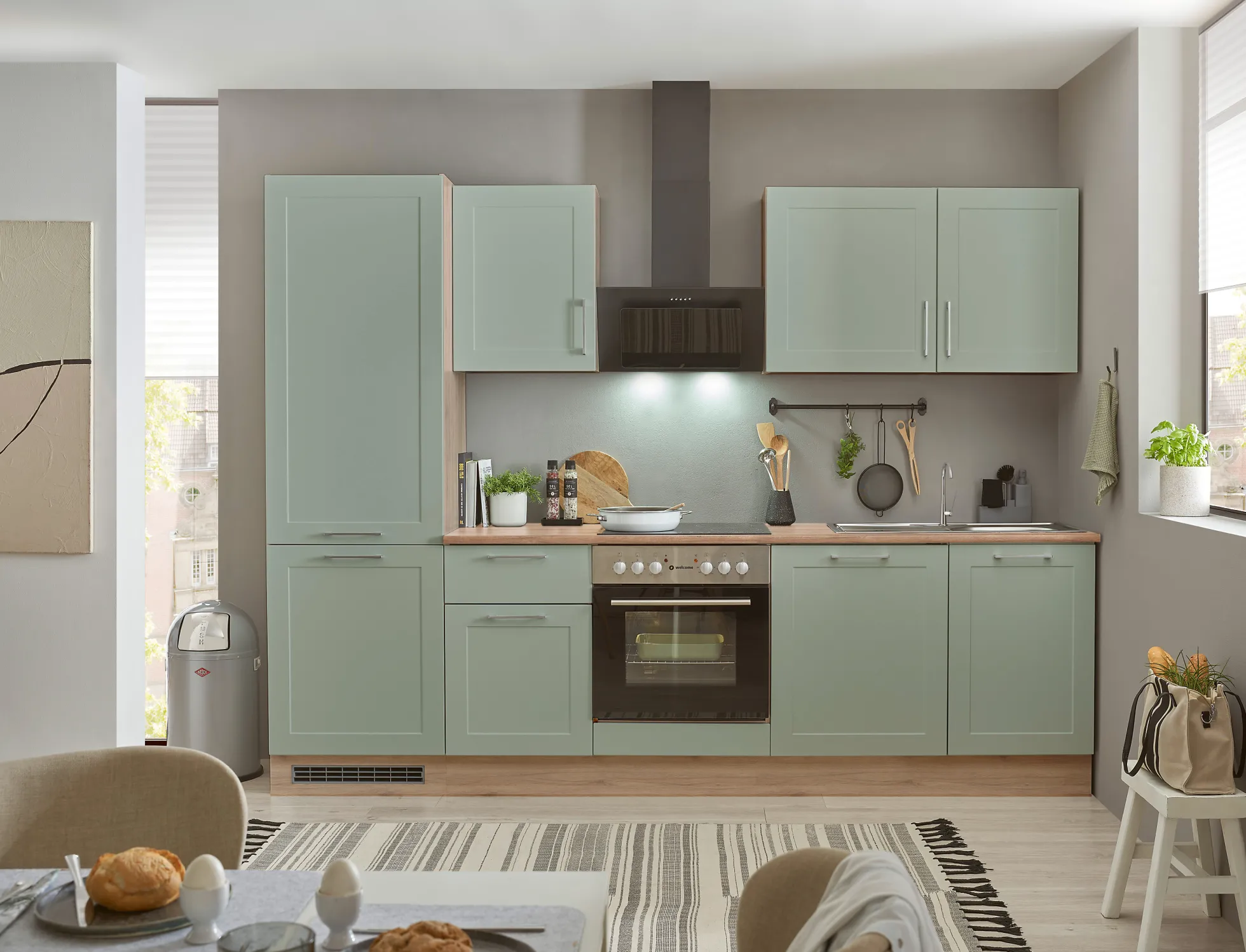 Küchenblock mit E-Geräten HASTINGS (Zeile-Kühlschrank) II