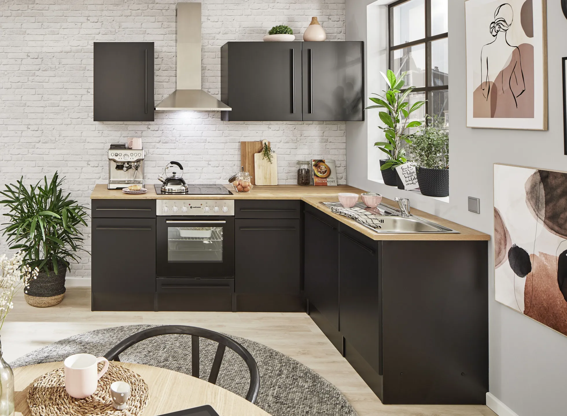 Küchenblock mit E-Geräten JAZZ 8 220 Eck