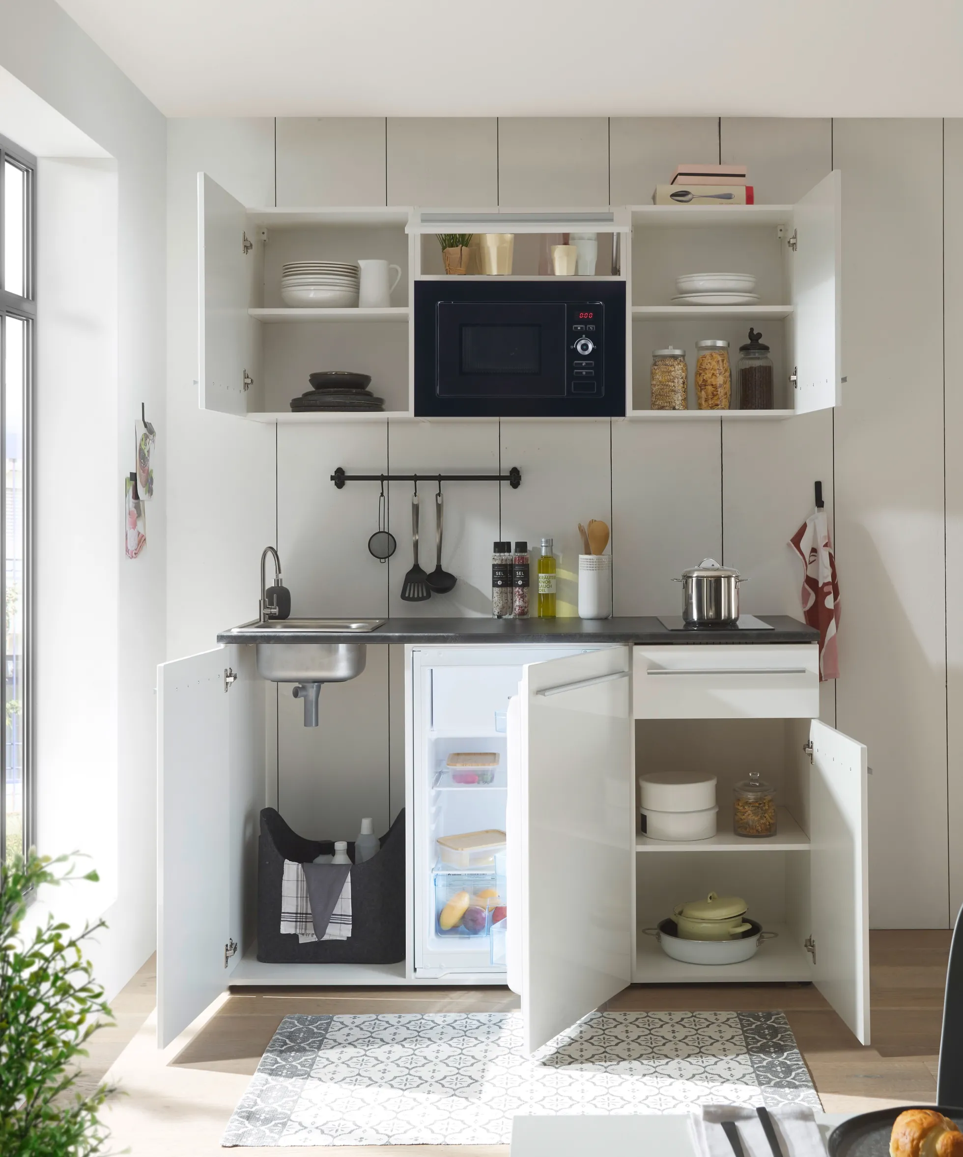 Küchenblock mit E-Geräten JAZZ SINGLE Z 160 WHITE EE